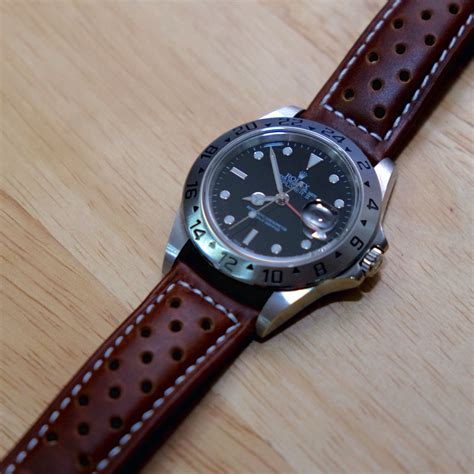 leather strap for rolex explorer 2